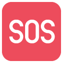 эмодзи эмодзи знак SOS в квадрате