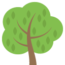 эмодзи эмодзи лиственное дерево