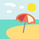 эмодзи эмодзи пляж с зонтиком