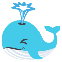 эмодзи эмодзи кит, выпускающий струю воды