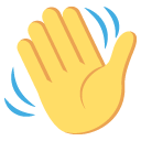 эмодзи эмодзи символ машущей руки