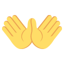 эмодзи эмодзи символ открытх рук