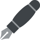 эмодзи эмодзи перьевая ручка в ниднем левом краю