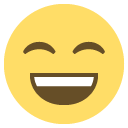 эмодзи эмодзи улыбающееся лицо с открытым ртом и смеющимися глазами