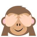эмодзи эмодзи обезьяна, которая не хочет видеть ничего плохого