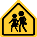 эмодзи эмодзи знак, обозначающий, что дети переходят дорогу