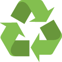 эмодзи эмодзи чёрный унивресальный символ переработки отходов