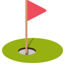 эмодзи эмодзи флаг в поле для гольфа