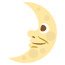 эмодзи эмодзи первая четверть луны с лицом