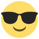 эмодзи эмодзи улыбающееся лицо с солнцезащитными очками